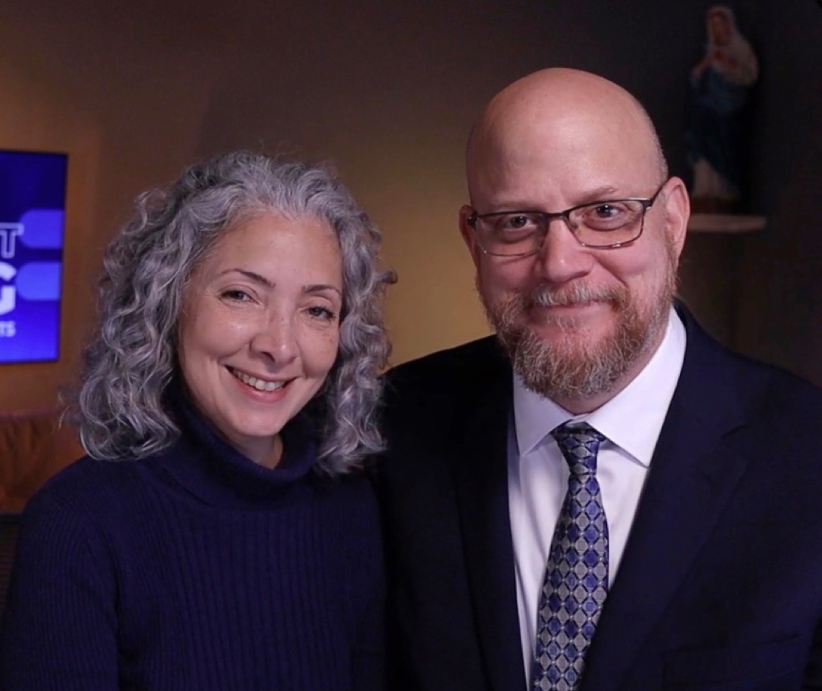 Greg and Jennifer Willits together in their studio